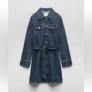 Zara Denim mini dress size Large